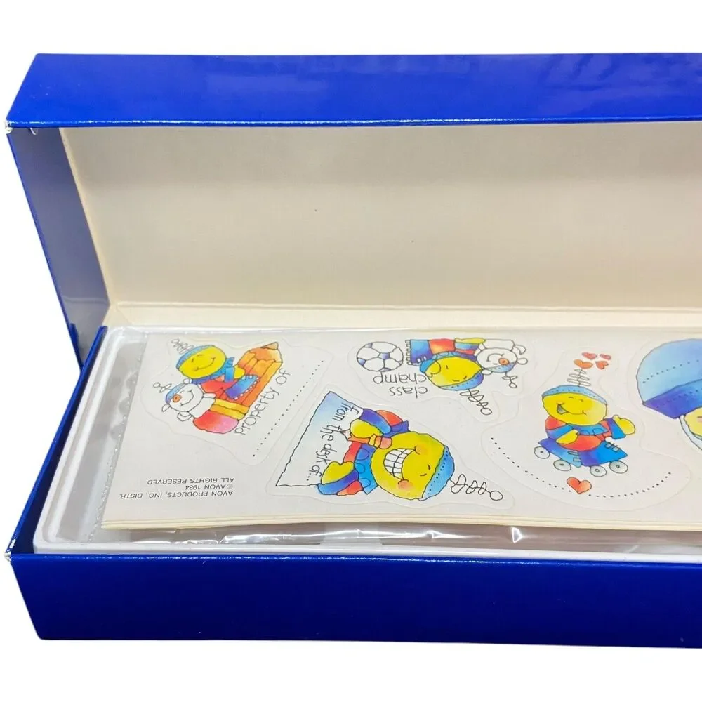 VTG 1987 AVON B.B. Brightstar Back To School Kit Stamp/Stickers/Clips NOS NEW